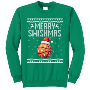 Merry Swishmas Christmas Basketball Ugly Sweatshirt