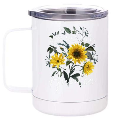 My Squad Calls Me Auntie Funny Aunt Gifts Sunflower 12 oz Stainless Steel Tumbler Cup