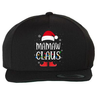 Mamaw Santa Claus Hat With Xmas Light Christmas Holiday Meaningful Gift Wool Snapback Cap