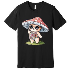 Mushroom Summer Chic Natureinspired Boho Style Premium T-Shirt