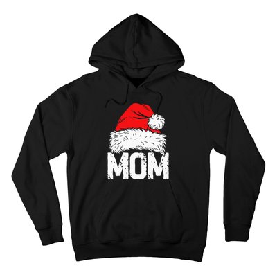 Mom Santa Christmas Family Matching Pajamas Mama Xmas Mother Short Sleeve Hoodie