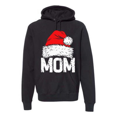 Mom Santa Christmas Family Matching Pajamas Mama Xmas Mother Short Sleeve Premium Hoodie