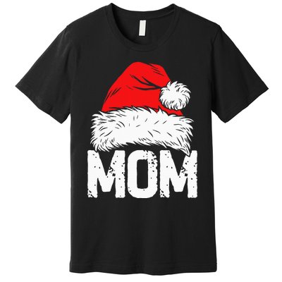 Mom Santa Christmas Family Matching Pajamas Mama Xmas Mother Short Sleeve Premium T-Shirt