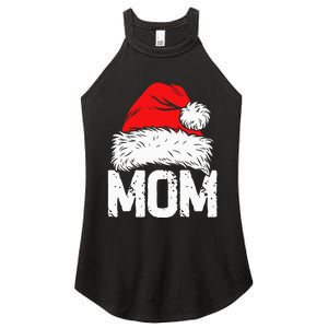 Mom Santa Christmas Family Matching Pajamas Mama Xmas Mother Short Sleeve Women's Perfect Tri Rocker Tank