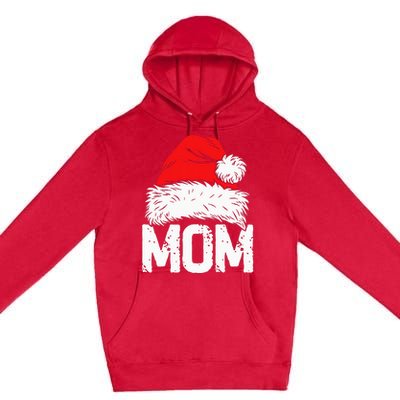 Mom Santa Christmas Family Matching Pajamas Mama Xmas Mother Short Sleeve Premium Pullover Hoodie