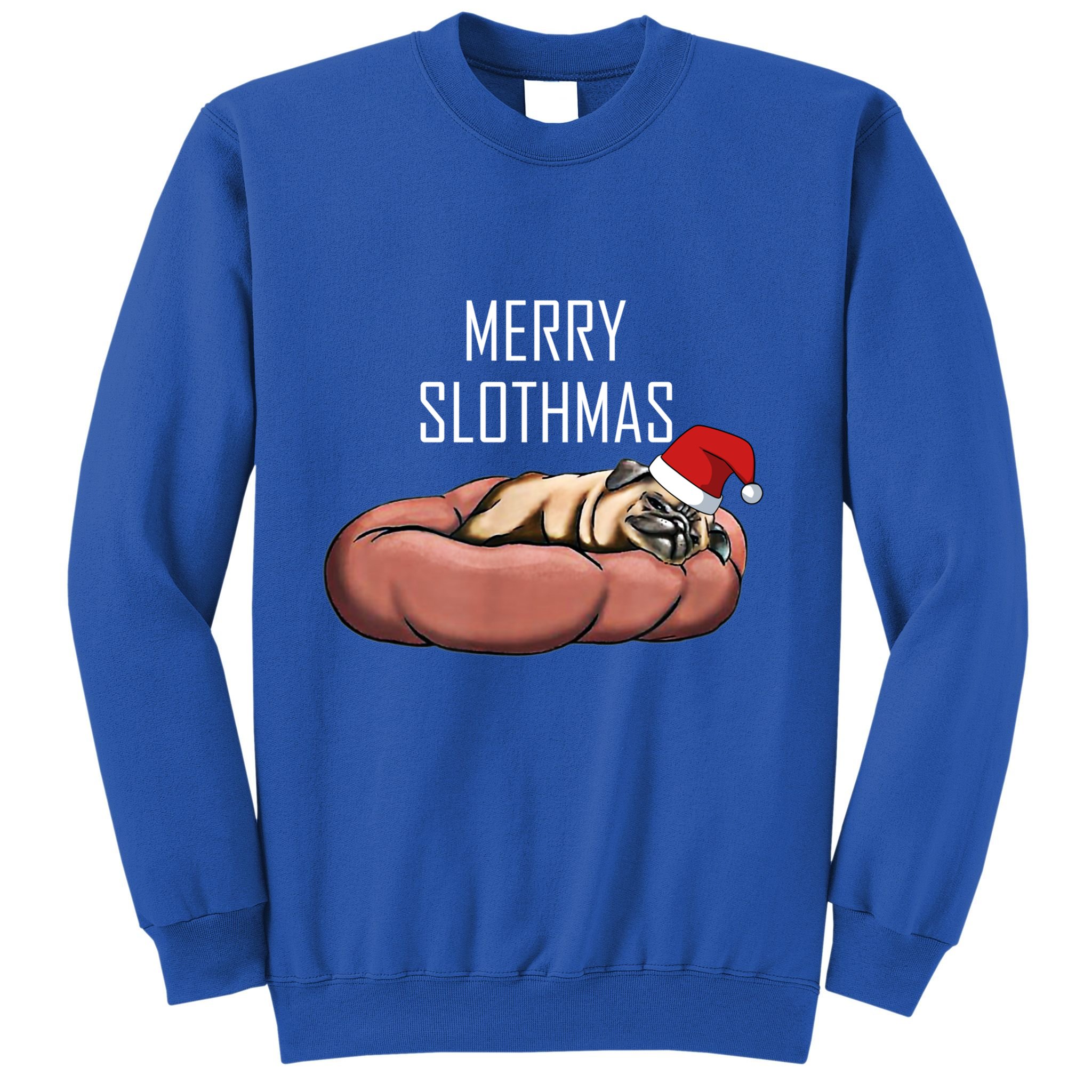 Merry Slothmas Christmas Sloth Pajamas Santa Hat Xmas Sloth Meaningful Gift Sweatshirt