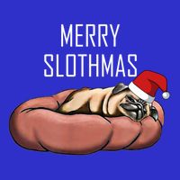 Merry Slothmas Christmas Sloth Pajamas Santa Hat Xmas Sloth Meaningful Gift 16 in Basic Backpack