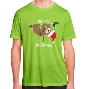 Merry Slothmas Christmas For Sloth Lovers Funny Gift Adult ChromaSoft Performance T-Shirt