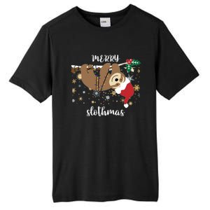 Merry Slothmas Christmas For Sloth Lovers Funny Gift Tall Fusion ChromaSoft Performance T-Shirt