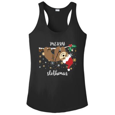 Merry Slothmas Christmas For Sloth Lovers Funny Gift Ladies PosiCharge Competitor Racerback Tank