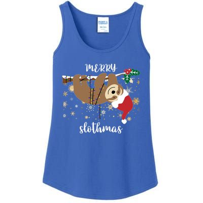 Merry Slothmas Christmas For Sloth Lovers Funny Gift Ladies Essential Tank