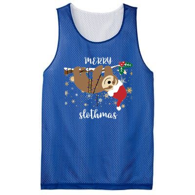 Merry Slothmas Christmas For Sloth Lovers Funny Gift Mesh Reversible Basketball Jersey Tank