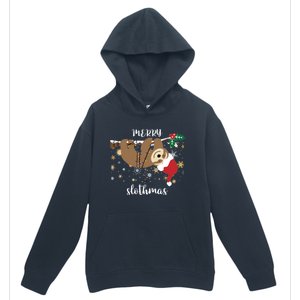 Merry Slothmas Christmas For Sloth Lovers Funny Gift Urban Pullover Hoodie