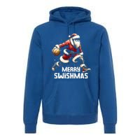 Merry Swishmas Christmas Funny Santa Basketball Player Xmas Gift Premium Hoodie