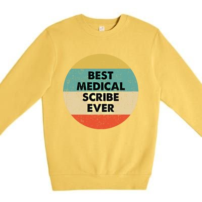 Medical Scribe Cute Gift Best Medical Scribe Ever Cool Gift Premium Crewneck Sweatshirt