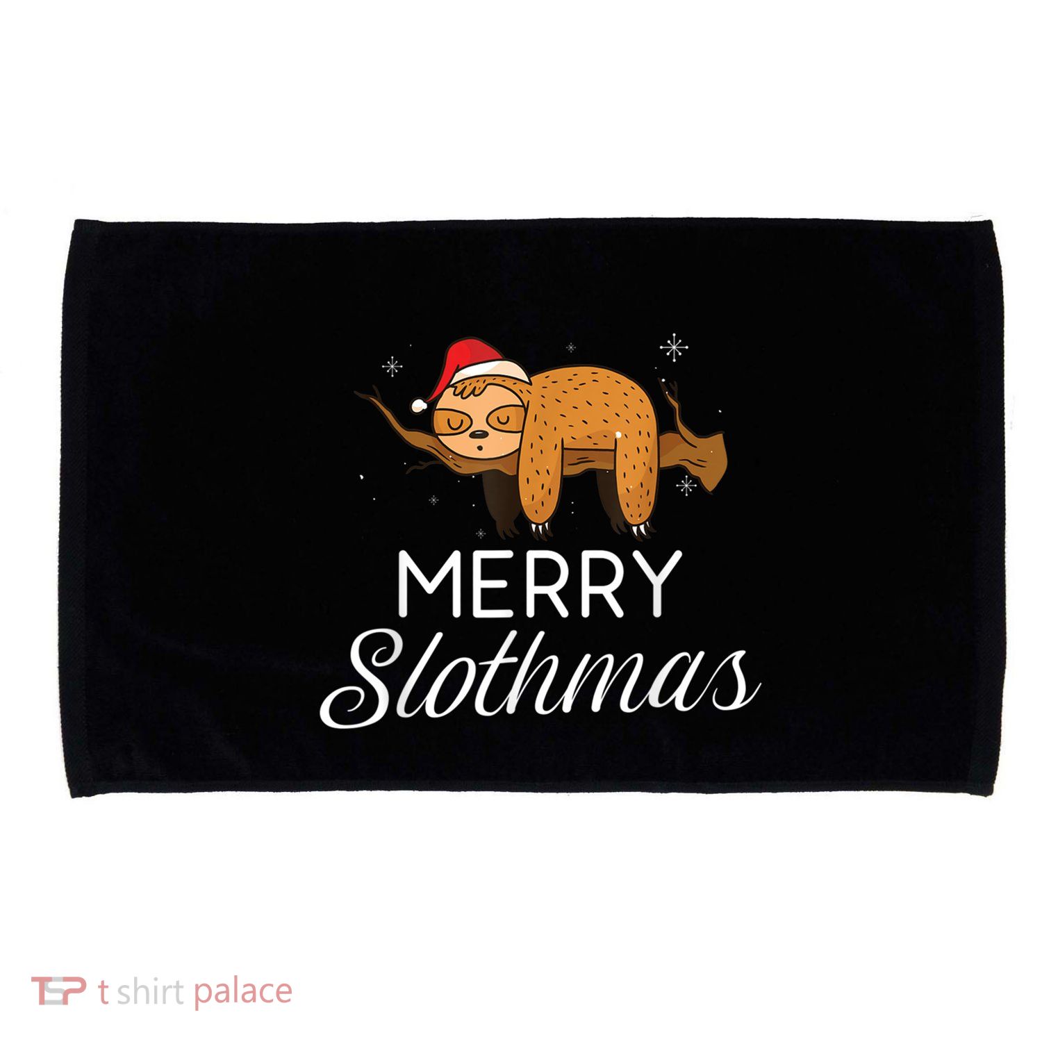 Merry Slothmas Christmas Funny Cute Sloth Gift Microfiber Hand Towel