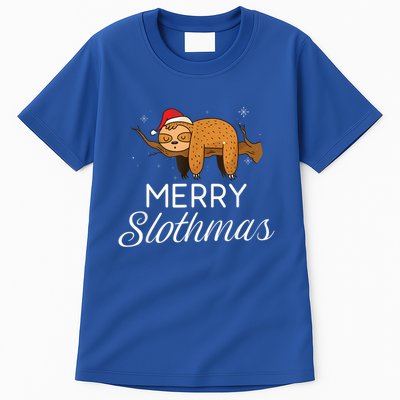 Merry Slothmas Christmas Funny Cute Sloth Gift Tall T-Shirt
