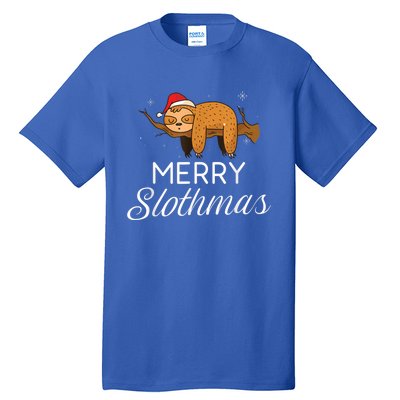 Merry Slothmas Christmas Funny Cute Sloth Gift Tall T-Shirt