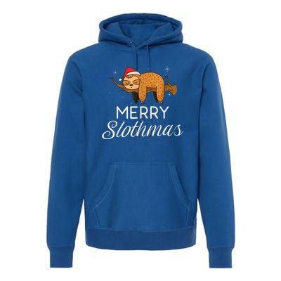 Merry Slothmas Christmas Funny Cute Sloth Gift Premium Hoodie