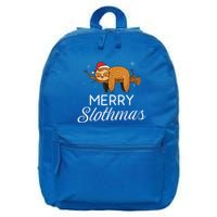 Merry Slothmas Christmas Funny Cute Sloth Gift 16 in Basic Backpack