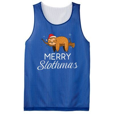 Merry Slothmas Christmas Funny Cute Sloth Gift Mesh Reversible Basketball Jersey Tank