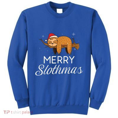 Merry Slothmas Christmas Funny Cute Sloth Gift Tall Sweatshirt