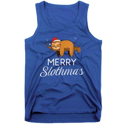 Merry Slothmas Christmas Funny Cute Sloth Gift Tank Top