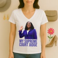 My Supreme Court Judge KBJ Women's V-Neck T-Shirt
