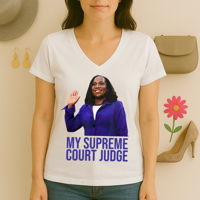 My Supreme Court Judge KBJ Women's V-Neck T-Shirt