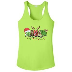 Mamaw Santa Claus Christmas Lights Pajama Family Matching Cool Gift Ladies PosiCharge Competitor Racerback Tank