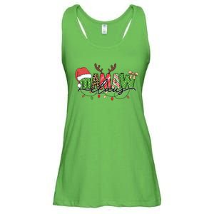 Mamaw Santa Claus Christmas Lights Pajama Family Matching Cool Gift Ladies Essential Flowy Tank