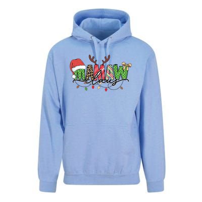 Mamaw Santa Claus Christmas Lights Pajama Family Matching Cool Gift Unisex Surf Hoodie