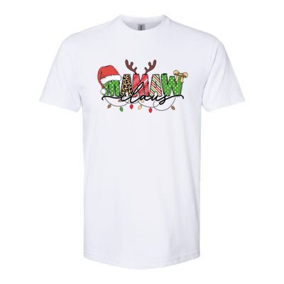 Mamaw Santa Claus Christmas Lights Pajama Family Matching Cool Gift Softstyle® CVC T-Shirt