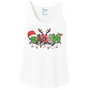 Mamaw Santa Claus Christmas Lights Pajama Family Matching Cool Gift Ladies Essential Tank