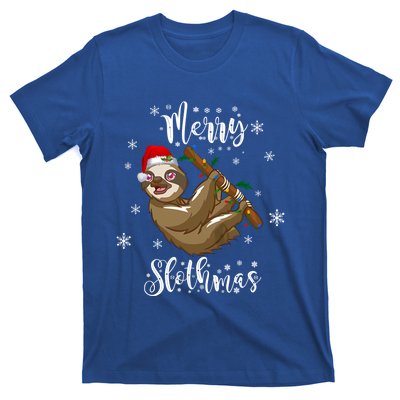 Merry Slothmas Christmas Funny Sloth Gift T-Shirt