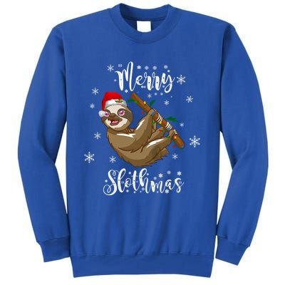 Merry Slothmas Christmas Funny Sloth Gift Tall Sweatshirt