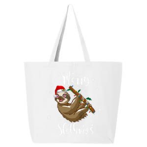 Merry Slothmas Christmas Funny Sloth Gift 25L Jumbo Tote