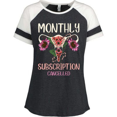 Monthly Subscription Cancelled Hysterectomyuterus Survivor Enza Ladies Jersey Colorblock Tee