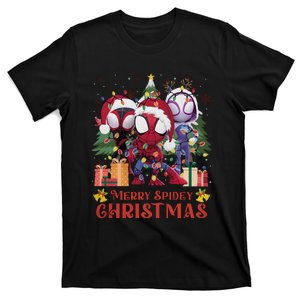 Merry Spidey Christmas Funny Super Hero Santa Claus T-Shirt