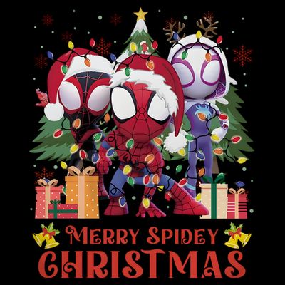 Merry Spidey Christmas Funny Super Hero Santa Claus T-Shirt