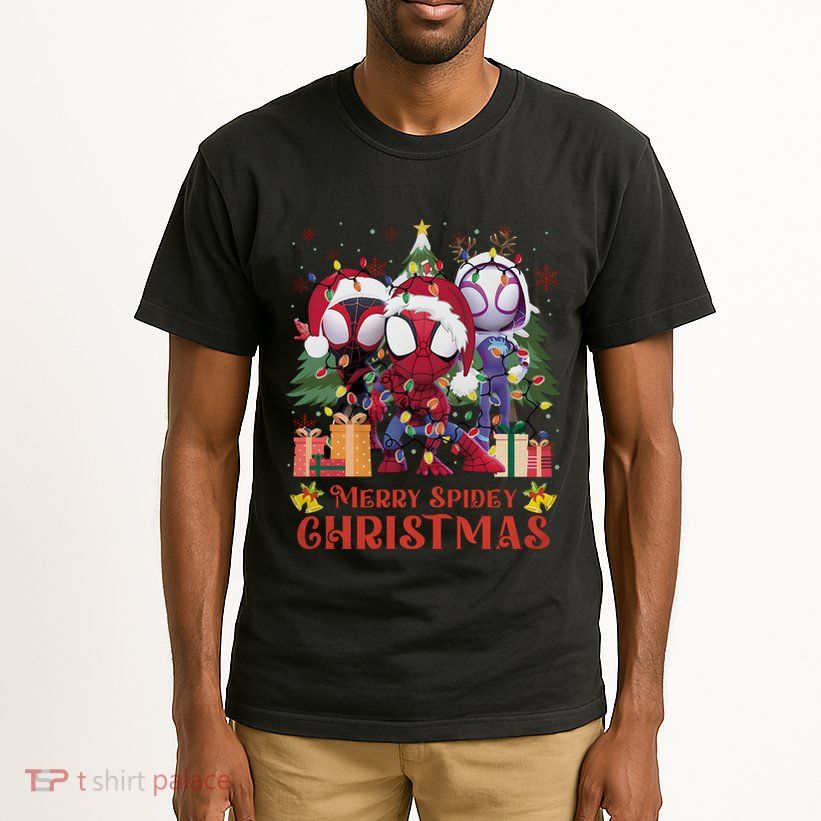 Merry Spidey Christmas Funny Super Hero Santa Claus Tall T-Shirt
