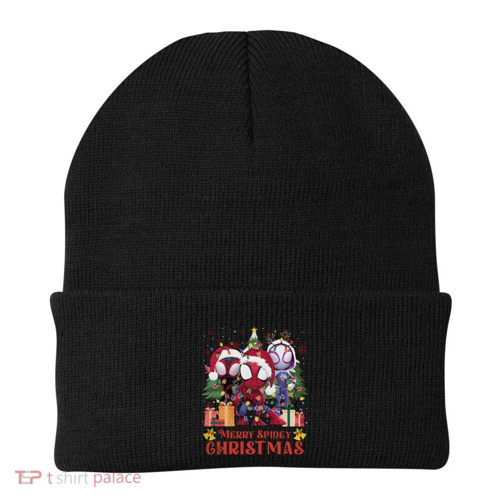 Merry Spidey Christmas Funny Super Hero Santa Claus Beanie