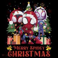 Merry Spidey Christmas Funny Super Hero Santa Claus Drawstring Bag