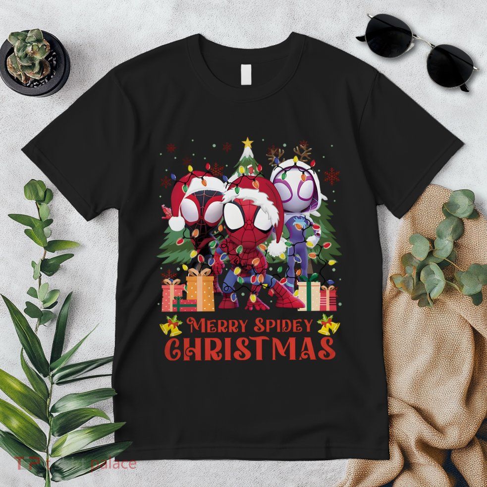 Merry Spidey Christmas Funny Super Hero Santa Claus Premium T-Shirt