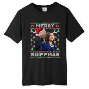 Merry Sniffmas Christmas Anti Biden Ugly Christmas Sweater Tall Fusion ChromaSoft Performance T-Shirt