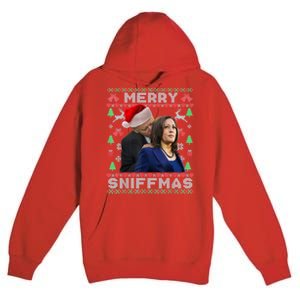 Merry Sniffmas Christmas Anti Biden Ugly Christmas Sweater Premium Pullover Hoodie