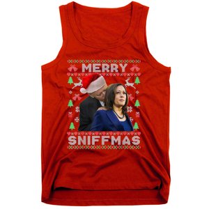 Merry Sniffmas Christmas Anti Biden Ugly Christmas Sweater Tank Top