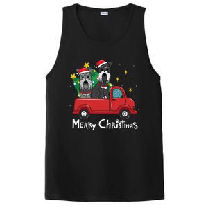 Miniature Schnauzer Christmas Truck Tree Mom Dad Xmas Gift PosiCharge Competitor Tank