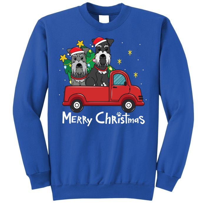 Miniature Schnauzer Christmas Truck Tree Mom Dad Xmas Gift Sweatshirt