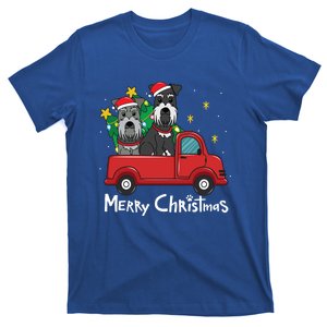 Miniature Schnauzer Christmas Truck Tree Mom Dad Xmas Gift T-Shirt